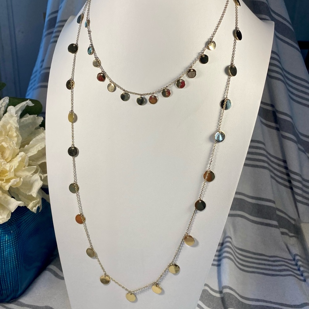 Two Chain Gold Tone Necklace